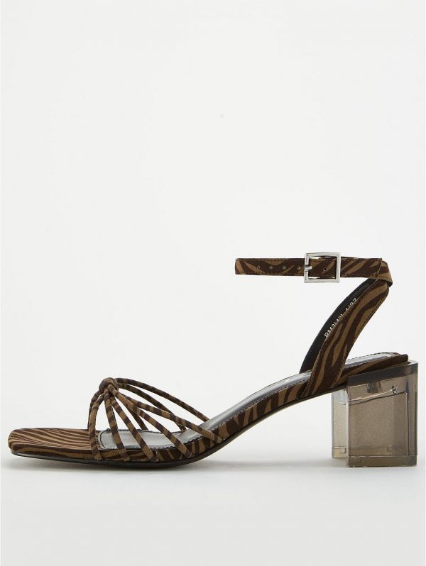 special sale blix perspex heel square toe sandal 5ef734234f80a