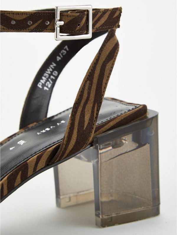 special sale blix perspex heel square toe sandal 5ef73424a4e01
