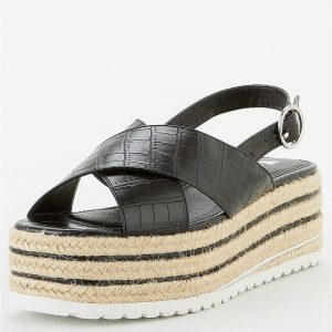 special sale delfina wide fit sling back wedge black 5ef739210c796