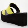 special sale delight twin strap mule wedge sandals yellow 5ef7343761b22