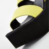 special sale delight twin strap mule wedge sandals yellow 5ef7343923a0f