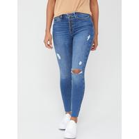 special sale ella high waist button fly skinny jean mid wash 5ef9bed50160d