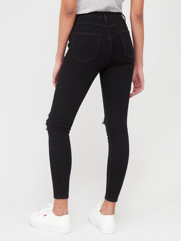 special sale ella high waist open rips skinny jean black 5ef9beb52afbf