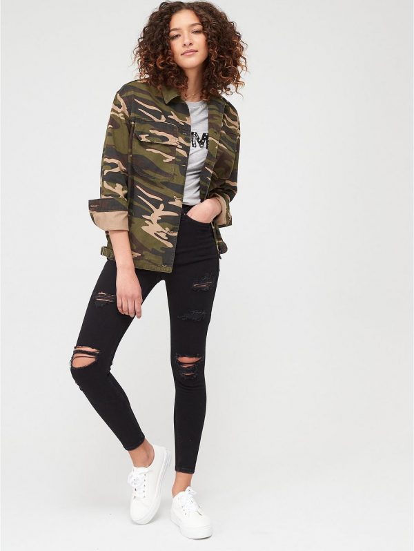 special sale ella high waist open rips skinny jean black 5ef9beb624557