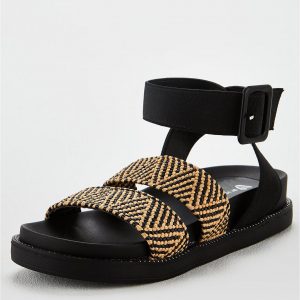special sale handa wide fit elasticated footbed sandals tan 5ef7359ad402c