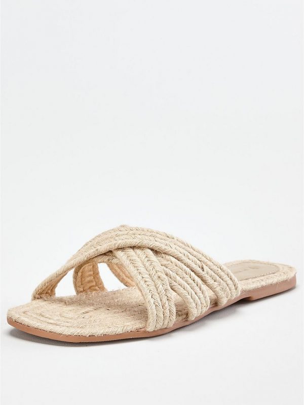 special sale harris raffia flat slider natural 5ef73489a902b