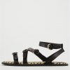 special sale henrika leather buckle strap espadrille sandal black 5ef73791bc65b
