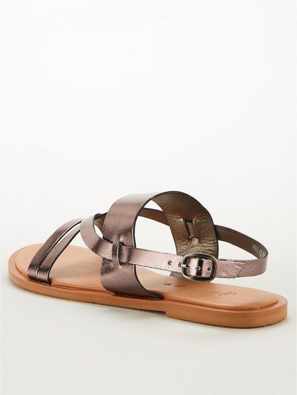 special sale hero wide fit leather strappy sandal pewter 5ef73965c0307