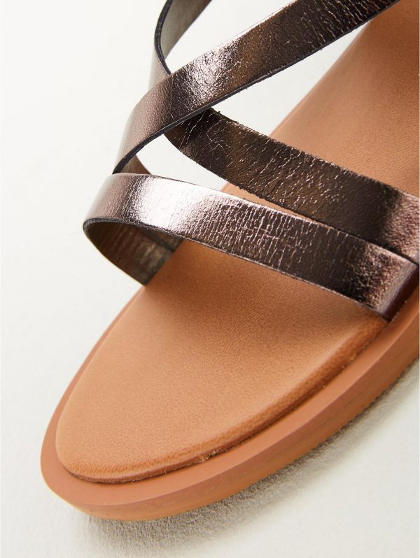 special sale hero wide fit leather strappy sandal pewter 5ef73969151e7