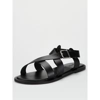 special sale humbug leather strappy sandals black 5ef73619e70e7