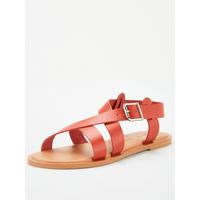 special sale humbug leather strappy sandals rust 5ef734a923435