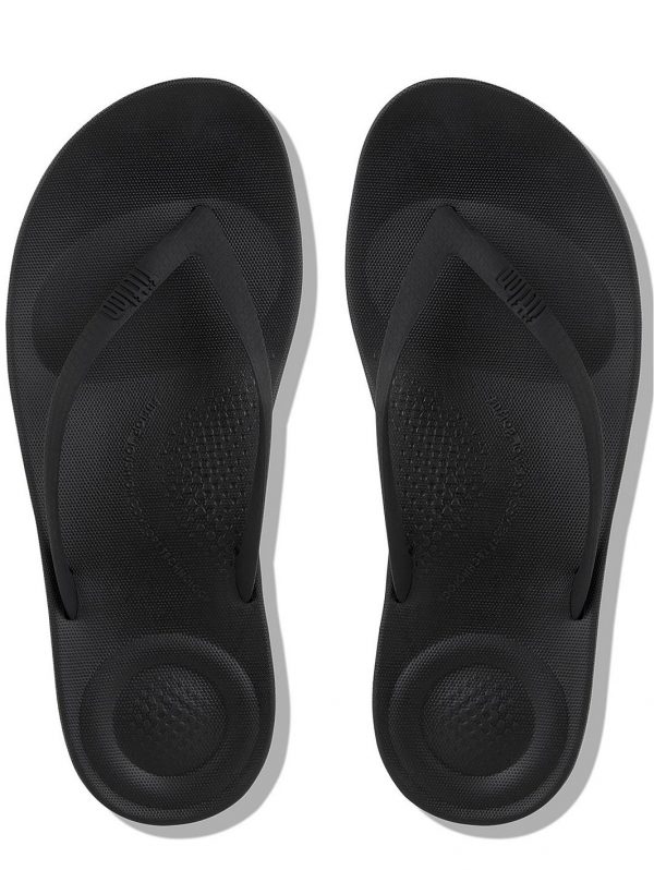 special sale iqushion ergonomic toe thong flip flop shoes black 5ef737816fc25