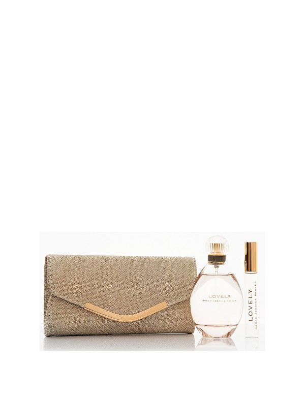 special sale lovely 100ml edp 10ml rollerball with gold clutch bag gift set 5ef99d22ec22a