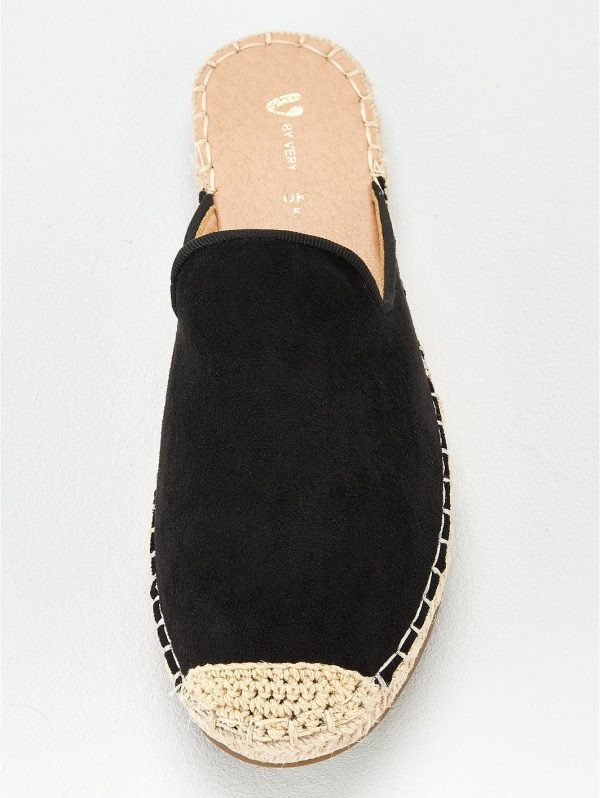 special sale maeve backless flat espadrille black 5ef7358875f0e