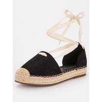 special sale magna wide fit two part tie leg espadrille black 5ef734b32974e