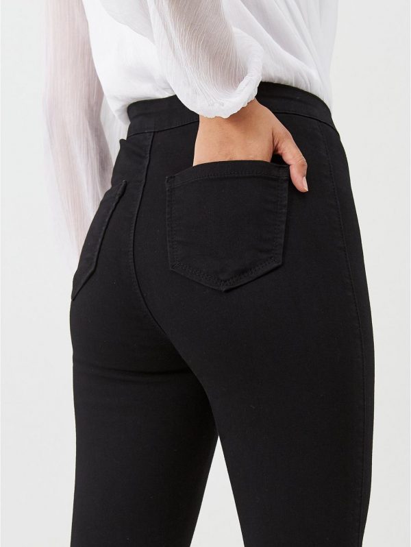 special sale missuided vice high waisted skinny jeans black 5ef9bee733f4b