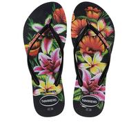 special sale slim floral flip flop sandals black 5ef7369e36647