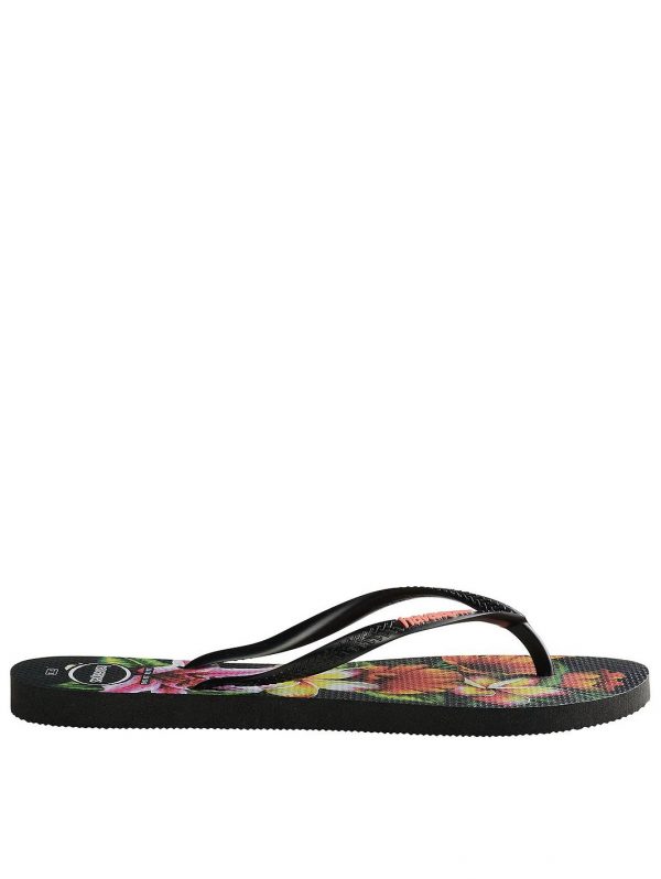 special sale slim floral flip flop sandals black 5ef736a8d296b