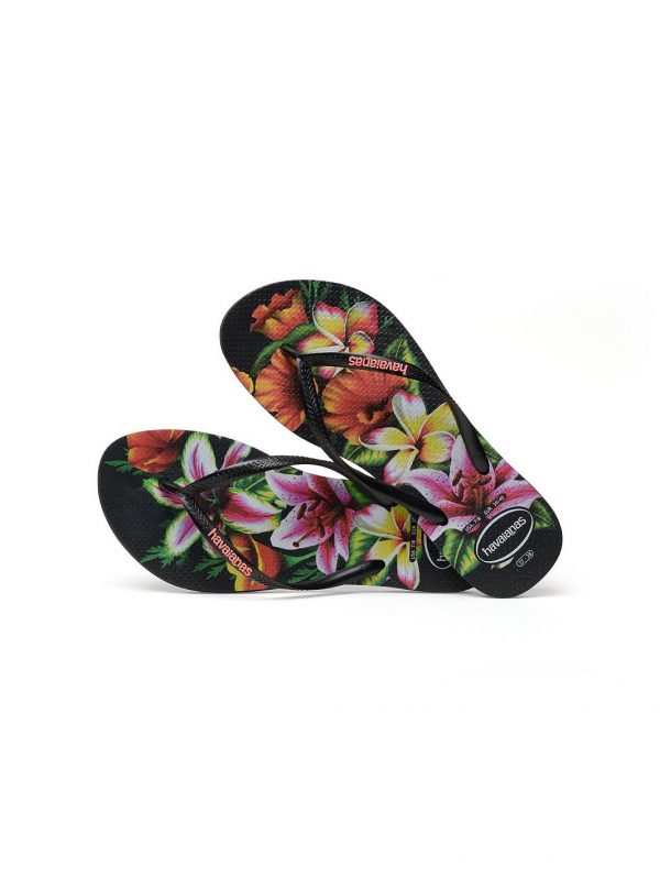 special sale slim floral flip flop sandals black 5ef736aa4651f