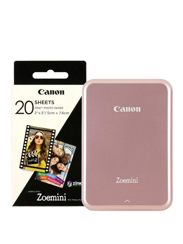 special sale zoemini slim body pocket sized photo printer with optional 30 or 60 prints rose gold 5ef877c04ed42