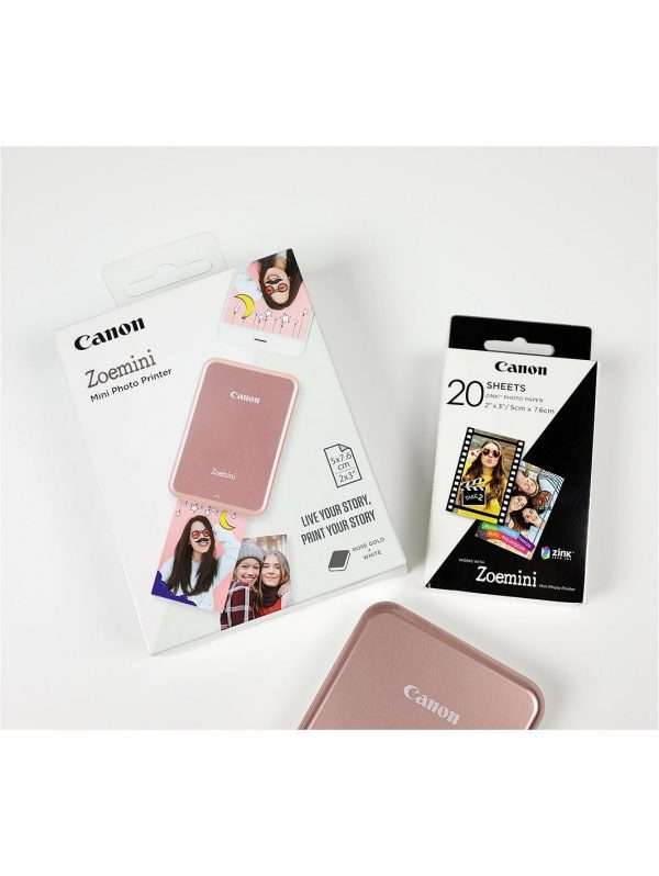 special sale zoemini slim body pocket sized photo printer with optional 30 or 60 prints rose gold 5ef877c36c34b