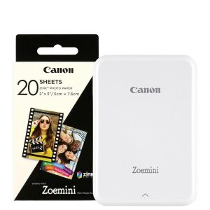 special sale zoemini slim body pocket sized photo printer with optional 30 or 60 prints white 5ef877f26d9b4