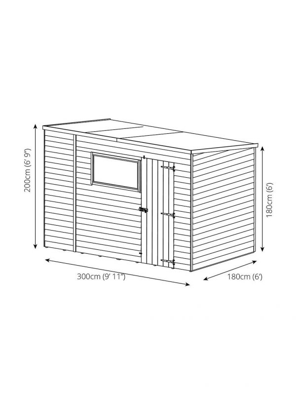 buy 10 x 6ft overlap pent shed 5f1bc6ec10caa