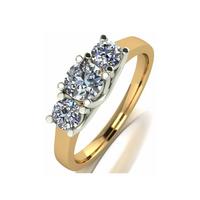 buy 18ct gold 1ct total moissanite trilogy ring 5f1adfe80d1ad
