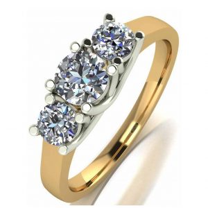 buy 18ct gold 1ct total moissanite trilogy ring 5f1adff7d97c8