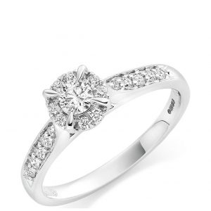 buy 18ct white gold diamond halo ring 5f1ae03e7687f
