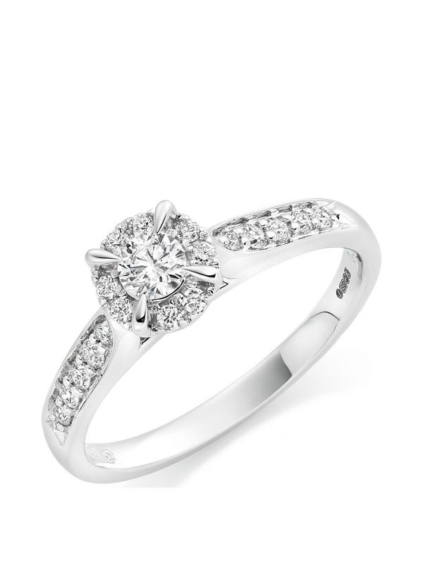 buy 18ct white gold diamond halo ring 5f1ae03e7687f