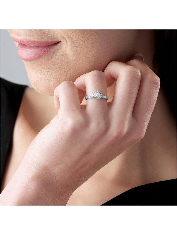 buy 18ct white gold diamond halo ring 5f1ae040dc547