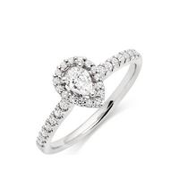 buy 18ct white gold diamond pear shaped halo ring 5f15994c156af