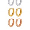 buy 3x sparkle huggie hoops metallic 5f1c6054b51e1