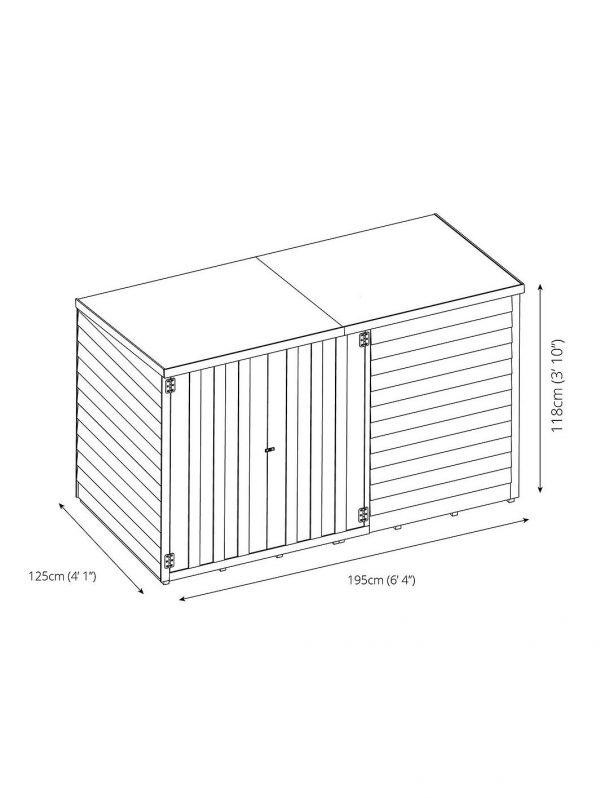 buy 6 x 4ft overlap pent roof bike store 5f1fbbd19ca5e