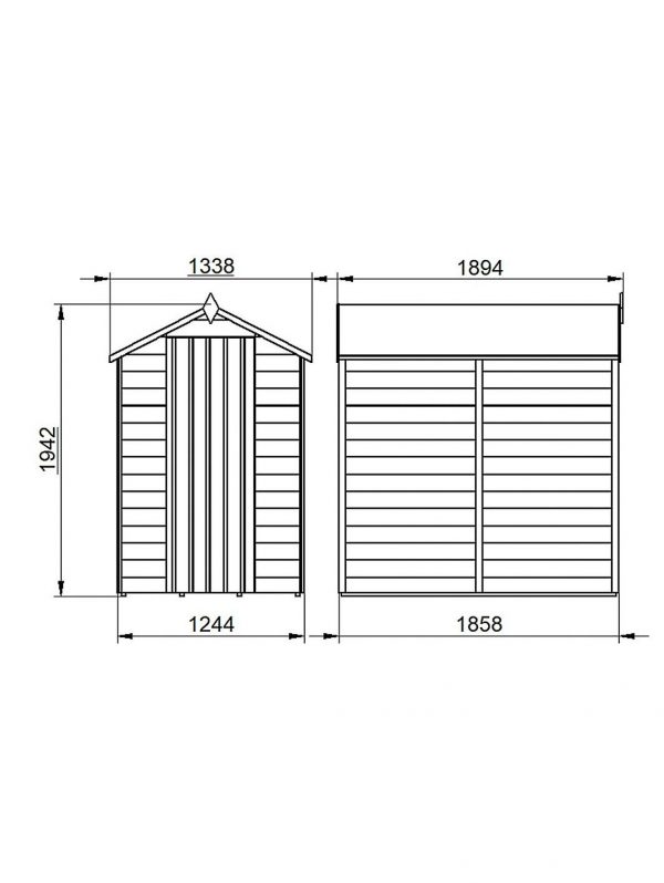 buy 64 value dip treated overlap windowless apex shed 5f19253e41f44