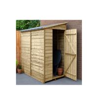 buy 6x3 value overlap dip treated windowless pent shed 5f1bc729a8beb