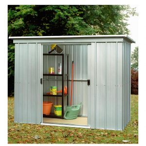 buy 7 8 x 3 9ft double door metal pent roof shed with floor frame 5f1fbbde971c6