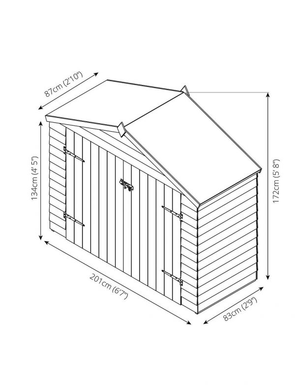 buy 7 x 3ft overlap bike store 5f1fbc0f358b5
