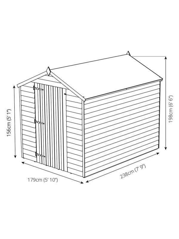 buy 8 x 6ft overlap apex shed 5f1925759eb13