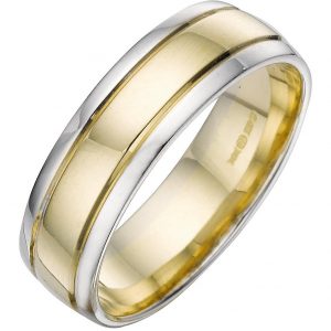 buy 9 carat 2 colour wedding band 6mm 5f191f9e9b96c