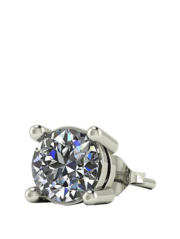 buy 9 carat gold 50pt solitaire mens earring 5f16edd73926b