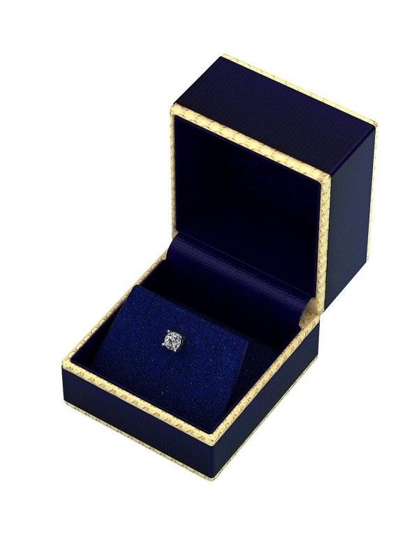 buy 9 carat gold 50pt solitaire mens earring 5f16edd96b56a