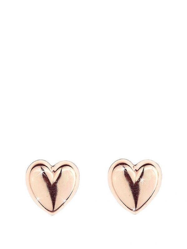buy 9 carat rose gold domed heart earrings 5f16edc4d09a4