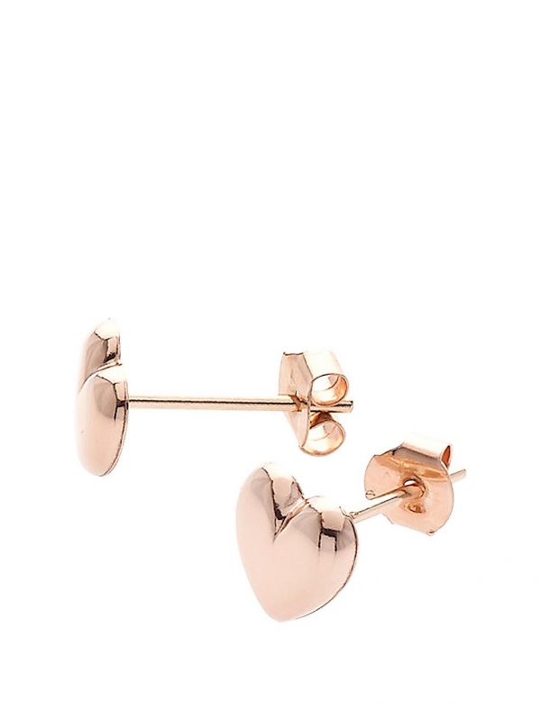 buy 9 carat rose gold domed heart earrings 5f16edc64950b