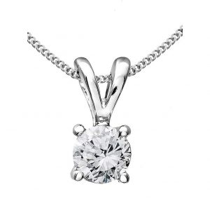buy 9 carat white gold 33 point diamond solitaire necklace 5f16ec7ddc922