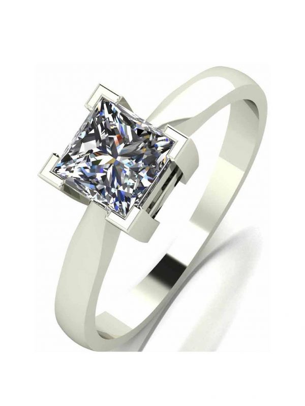 buy 9 carat white gold princess cut 105pt equivalent ring 5f1d828e75b17