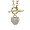 buy 9 carat yellow gold 10pt diamond heart necklace 5f16eba2c557f
