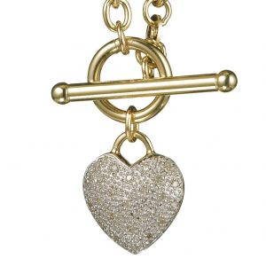 buy 9 carat yellow gold 10pt diamond heart necklace 5f16eba53e0fd
