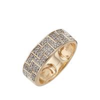 buy 9 carat yellow gold 25 point diamond greek key band unisex ring 5f210755c7df2